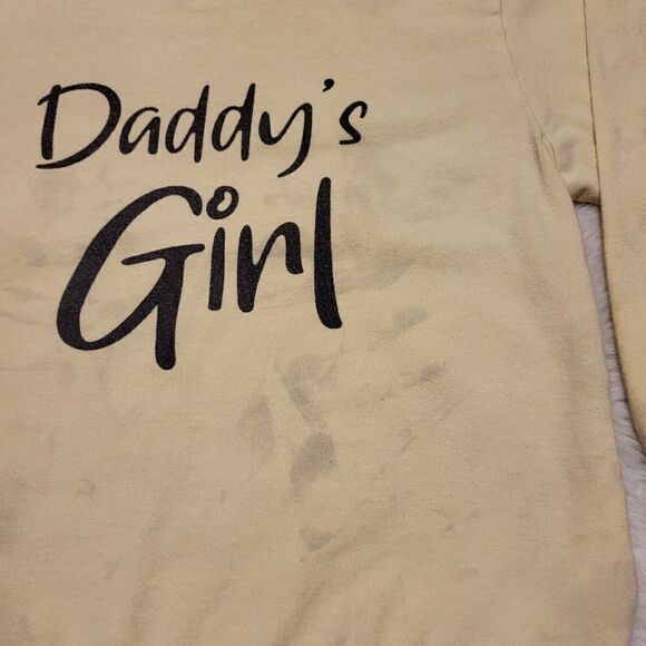 Toddler girl yellow/leopard "Daddy's Girl" pajama set - Picture 3 of 11